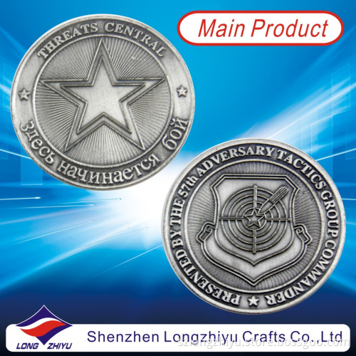 Customized Metal Cheap Challenge Star Antique Coin Maker/Antique Nickle Plating Emblem Badge Fashion Coins Medallion for Commemorative (LZY1300060)